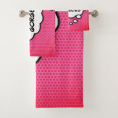 ゴージャスなバブル考えのおもしろい漫画本 バスタオルセット (インサイチュ)