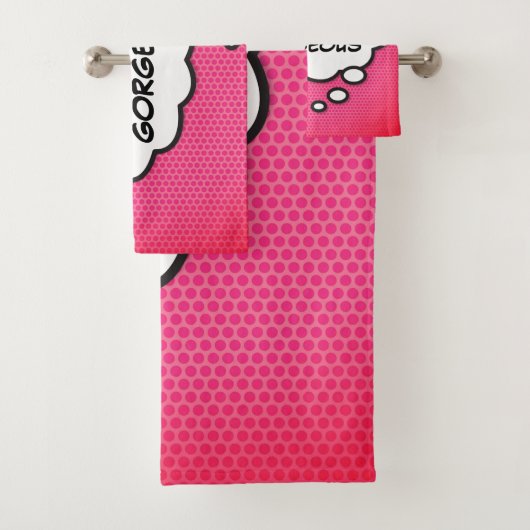 ゴージャスなバブル考えのおもしろい漫画本 バスタオルセット (インサイチュ)