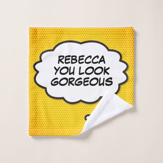 ゴージャスなバブル考えのおもしろい漫画本 バスタオルセット (ウォッシュタオル)