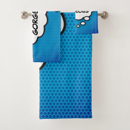 ゴージャスなバブル考えのおもしろい漫画本 バスタオルセット (インサイチュ)