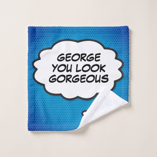 ゴージャスなバブル考えのおもしろい漫画本 バスタオルセット (ウォッシュタオル)