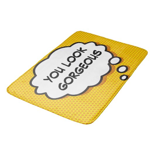 ゴージャスなバブル考えのおもしろい漫画本 バスマット (アングル)