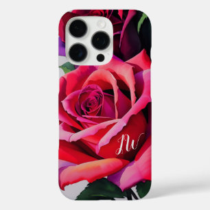 ゴージャスなバラとカスタム文字 iPhone 16 PROケース