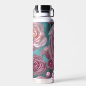 ゴージャスなバラパターンのヴィンテージ外観 ウォーターボトル (背面)