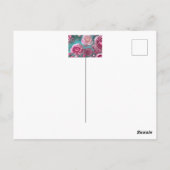 ゴージャスなバラパターンのヴィンテージ外観 ポストカード (裏面)