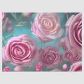 ゴージャスなバラパターンのヴィンテージ外観 薄葉紙 (正面)