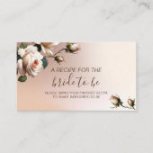 ゴージャスなバラ色のベージュオイル ブライダルシャワー レシピ エンクロージャーカード (正面)