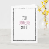 ゴージャスなバーディ！ケモ、がん、勇気付けられる カード (黄色い花)