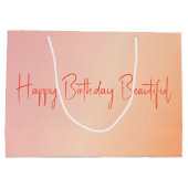 ゴージャスなパステルシェードデザイナー ラージペーパーバッグ (裏面)