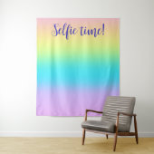 ゴージャスなパステルレインボー結婚グラディエントの自撮り タペストリー (インサイチュ)