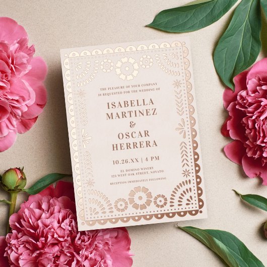 ゴージャスなパペル結婚ピカド実在ボダの 箔招待状