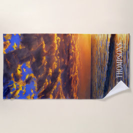 ゴージャスなビーチサンセットインザバハマ ビーチタオル