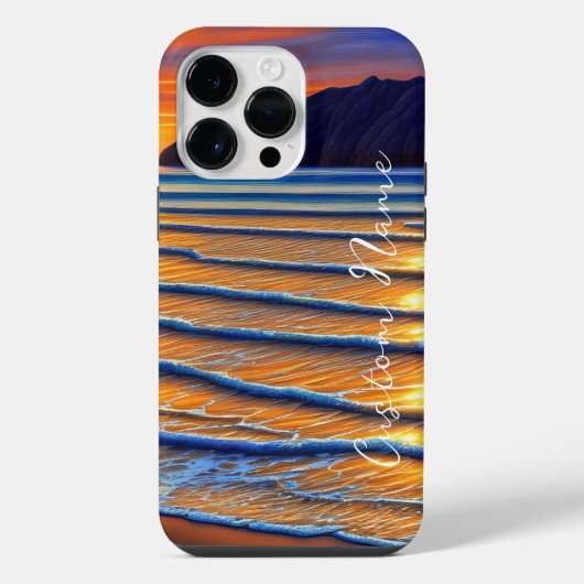 ゴージャスなビーチサンセット iPhoneケース (裏面)