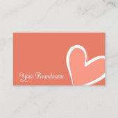 ゴージャスなピンクのハートモダンが可愛い 名刺 (正面)
