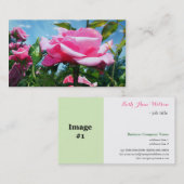 ゴージャスなピンクのバラの花のプロフェッショナル写真 名刺 (正面/裏面)