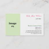 ゴージャスなピンクのバラの花のプロフェッショナル写真 名刺 (裏面)