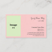 ゴージャスなピンクのバラの花のプロフェッショナル写真 名刺 (裏面)