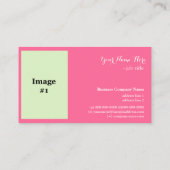 ゴージャスなピンクのバラの花のプロフェッショナル写真 名刺 (裏面)