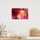 ゴージャスなピンクのホックフラワー ポスター (キッチン)