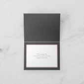 ゴージャスなピンクのローズグレー背景おめでとう カード (内部)