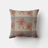 ゴージャスなピンクの珊瑚飾り枕 クッション (裏面)