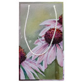 ゴージャスなピンクデイジー スモールペーパーバッグ (裏面)