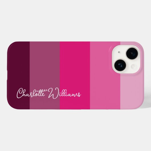 ゴージャスなピンク色のストライプ線のパターン名 Case-Mate iPhoneケース (裏面 (横))