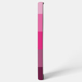 ゴージャスなピンク色のストライプ線のパターン名 SAMSUNG GALAXYケース (左側面)