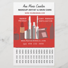 ゴージャスなファッション美しいメイクアップアーティストビジネス チラシ