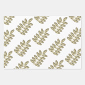 ゴージャスなフォイル幾何学的ガラス ラッピングペーパーシート (正面3)