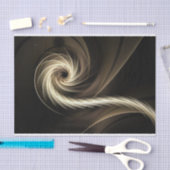 ゴージャスなフラクタルスワールデザインブラウンズ&クリームカラー 薄葉紙 (クラフト)