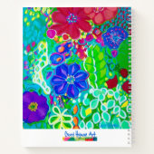 ゴージャスなフラワースケッチブック ノートブック (裏面)