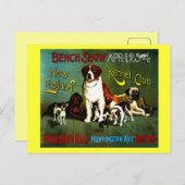 ゴージャスなフルカラー1890ヴィンテージドッグショーのポスター ポストカード (正面/裏面)