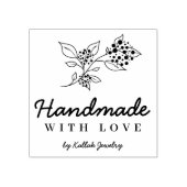 ゴージャスなフローラバンチハンドメイドとラブ引用文 ラバースタンプ (インプリント)