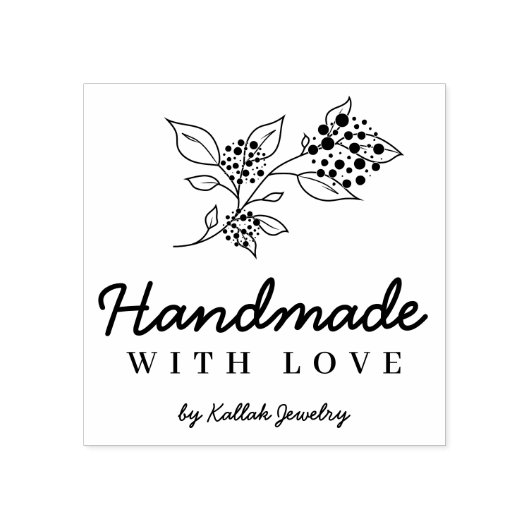 ゴージャスなフローラバンチハンドメイドとラブ引用文 ラバースタンプ (インプリント)