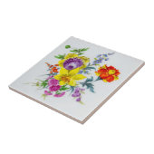 ゴージャスなフローラブーケバックスプラッシュセラミックタイル タイル (側面)