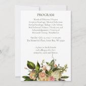 ゴージャスなフローラ葬儀記念事業 招待状 (裏面)