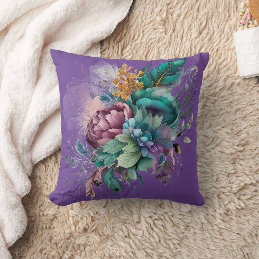 ゴージャスなフローラ装飾用クッション クッション (ブランケット)