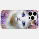 ゴージャスなフワフワの白い子猫バイオレット色の目 Case-Mate iPhoneケース (裏面 (横))