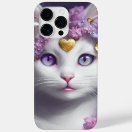 ゴージャスなフワフワの白い子猫バイオレット色の目 Case-Mate iPhone 14 PRO MAXケース