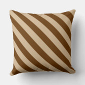 ゴージャスなブラウンとタンのストライプ クッション (裏面)