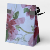 ゴージャスなブルゴーニュの水彩画フローラ フェイバーボックス (裏面サイド)