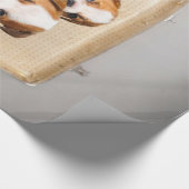 ゴージャスなブルドッグの子犬 |犬の恋人 ラッピングペーパー (角)