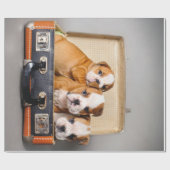 ゴージャスなブルドッグの子犬 |犬の恋人 ラッピングペーパー (フラット)