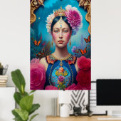 ゴージャスなプリンセスポートレート ポスター (ホームオフィス)