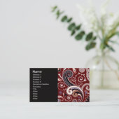 ゴージャスなペイズリーフローラ旋回パターン 名刺 (スタンド正面)