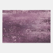 ゴージャスなホイル | ローズゴールド モーブピンク ブラッシュ フェイク グラム ラッピングペーパーシート (正面3)