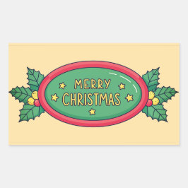 ゴージャスなホリデーシール 長方形シール