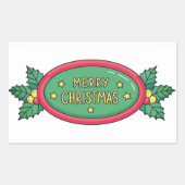 ゴージャスなホリデーシール 長方形シール (正面)