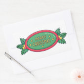 ゴージャスなホリデーシール 長方形シール (封筒)